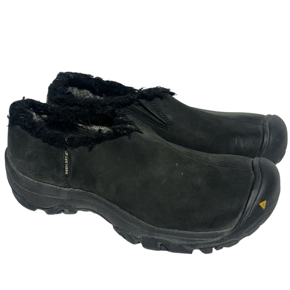 Keen Kaci Clogs Black Women Size 5 Waterproof Insulated Faux Fur Winter Mules